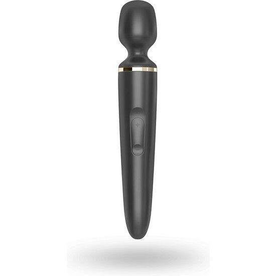 Satisfyer Wand-er Woman XXL Massageador Vibratório Preto, ideal para relaxamento e estimulação corporal intensa.
