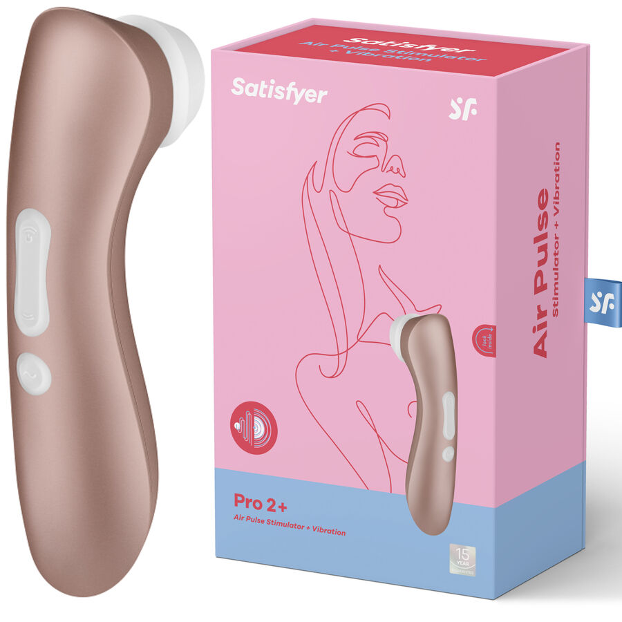 Close-up do vibrador Satisfyer Pro 2 com estimulação de ondas de pressão.