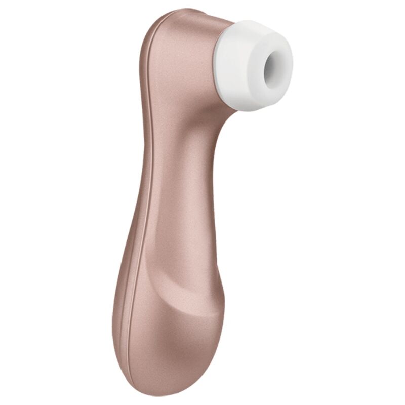 Satisfyer Pro 2 NG, estimulador clitoriano com tecnologia Air-Pulse, em close-up, mostrando seu design ergonômico e material de silicone.