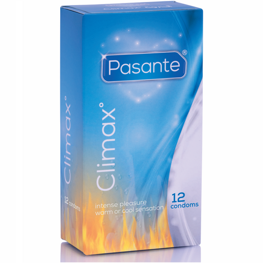 Preservativos Pasante Climax | Mix 12 Unidades com Efeito Calor e Frio
