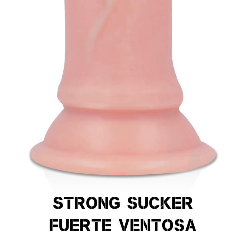 Close-up do Vibrador Realista ROCKARMY Hawk de Silicone Líquido, mostrando o seu design e textura realistas.