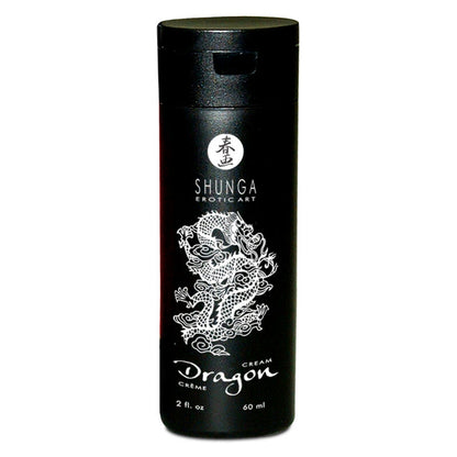 Embalagem do SHUNGA Creme Aumentador de Ereção Dragon 60ml, destacando o design e a marca.