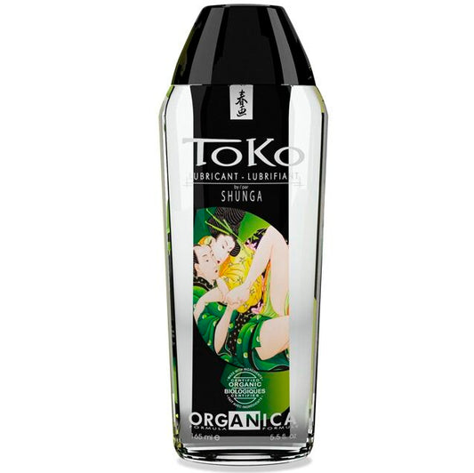 Embalagem do SHUNGA Lubrificante Natural Orgânico TOKO 165ml, detalhando o produto.