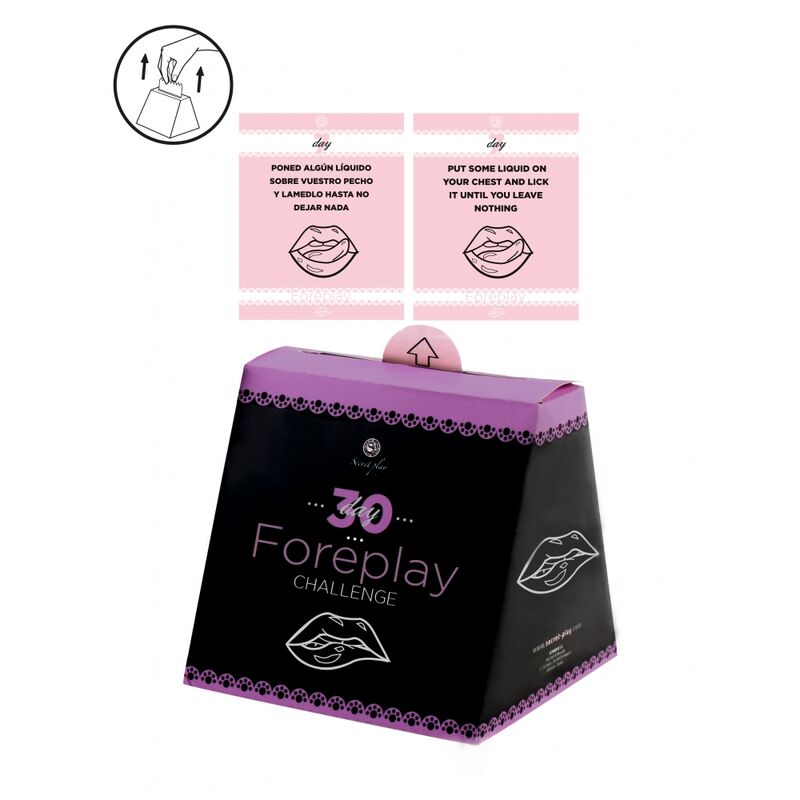 Jogo de cartas SECRETPLAY Desafios 30 Dias de Relacionamento para casais.