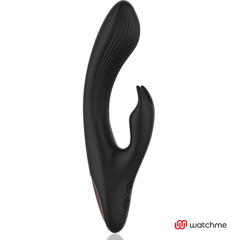 Close-up do ANNE'S DESIRE Vibrador Rabbit com Tecnologia WATCHME e Controle Remoto, mostrando seu design ergonómico e material de silicone.