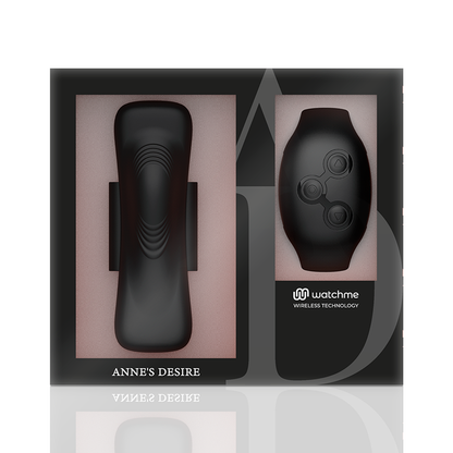 ANNE'S DESIRE Panty Pleasure Secret com Tecnologia WATCHME Preto, vibrador de calcinha discreto para prazer íntimo.