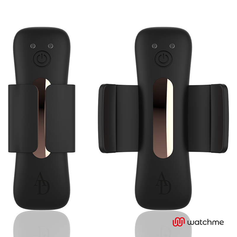 ANNE'S DESIRE Panty Vibrador Discreto WATCHME Preto/Ouro, mostrando seu design compacto e elegante.