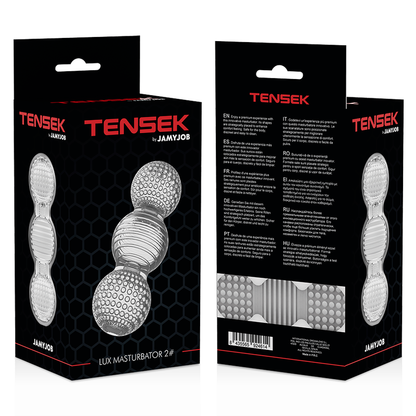 Masturbador masculino JAMYJOB TENSEK 2 Extreme Claro transparente com detalhes internos