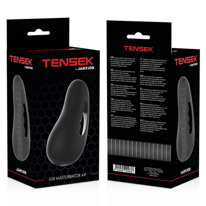 Masturbador masculino JAMYJOB Extreme TENSEK 4 Preto com design ergonómico e textura interna.