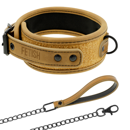 Close-up do Colar de Corrente FETISH SUBMISSIVE ORIGIN com Forro de Neoprene, destacando o design e os materiais.