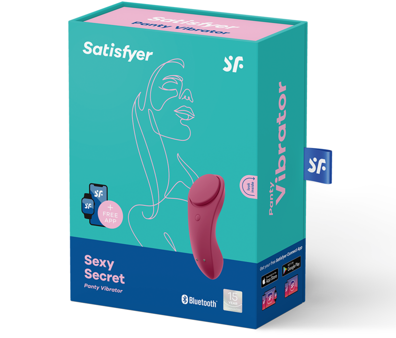 Detalhe do Vibrador Discreto Satisfyer Cala Secreta Sexy, mostrando o design ergonómico para uso em calcinha e a superfície de silicone suave.