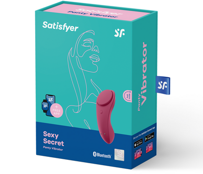 Detalhe do Vibrador Discreto Satisfyer Cala Secreta Sexy, mostrando o design ergonómico para uso em calcinha e a superfície de silicone suave.