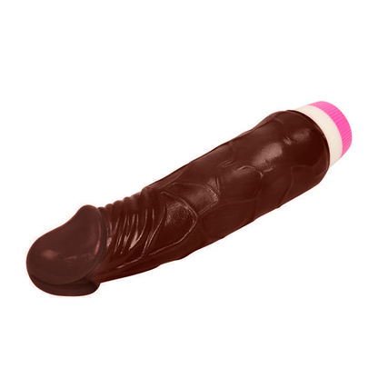 Close-up do Vibrador Realista BAILE Ondas de Prazer 19.5 CM Mulato, mostrando textura e detalhes.
