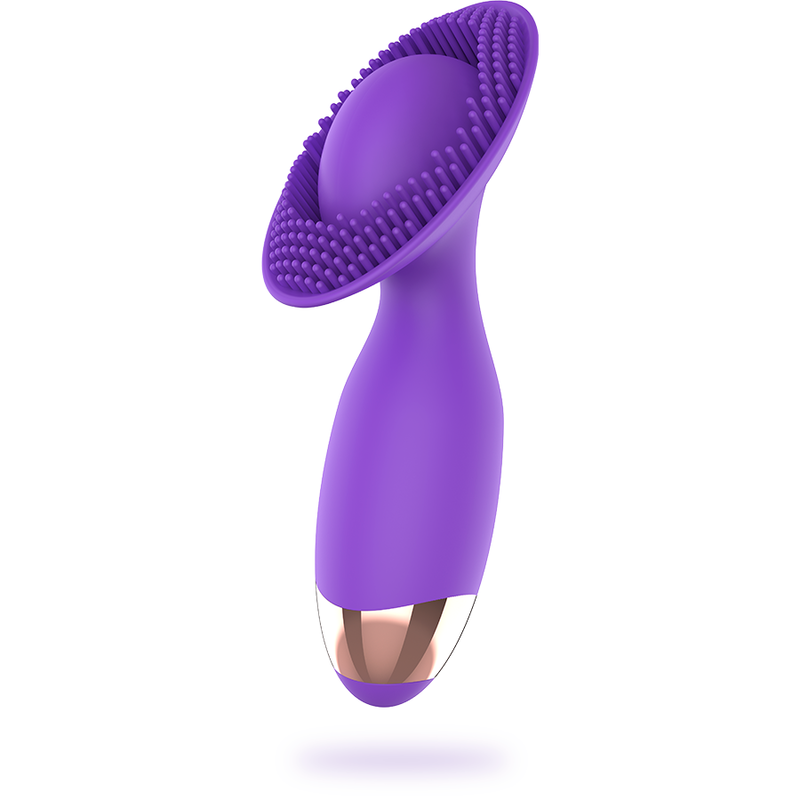 Close-up do vibrador clitoriano Womanvibe Puppy mostrando seu design ergonómico e almofada de estimulação.