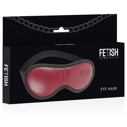 Máscara Fetish Submissive de couro vegano e neoprene para BDSM, com design ajustável.
