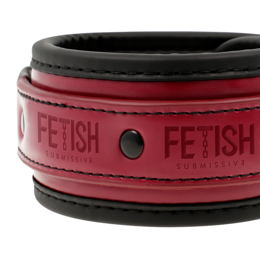 Fetish Submissive Dark Room – Algemas de Tornozelo em Couro Vegano com Forro de Neoprene