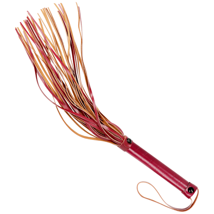 Chicote fetichista SUBMISSIVE de couro vegano, ideal para jogos BDSM.