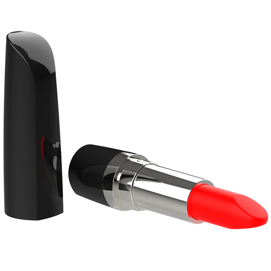 Mini Vibrador Intense Lippsy Preto | Formato de Batom com 10 Vibrações