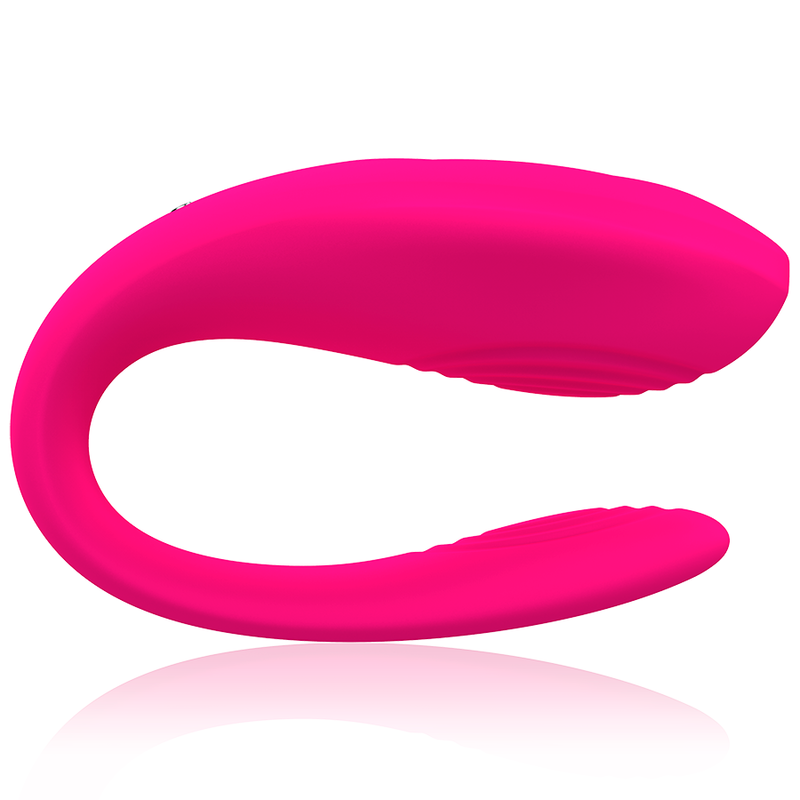 Intense Bruno Vibrador para Casais Rosa com Controlo Remoto, mostrando o design ergonómico e a textura de silicone.