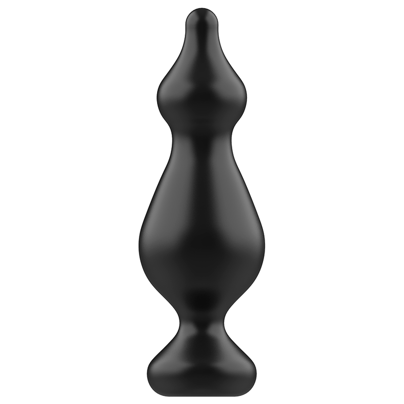 Plug Anal de Silicone ADDICTED TOYS Preto para Iniciantes, vista detalhada do produto