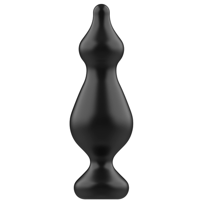 Plug Anal de Silicone ADDICTED TOYS Preto para Iniciantes, vista detalhada do produto