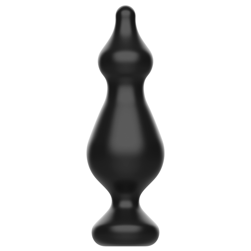 Plug Anal de Silicone ADDICTED TOYS Preto para Iniciantes, vista detalhada do produto
