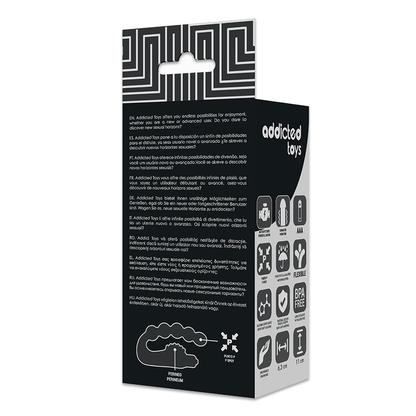 Close-up of the ADDICTED TOYS Estimulador de Próstata Vibratório em Silicone Flexível, showcasing its ergonomic design and smooth texture.