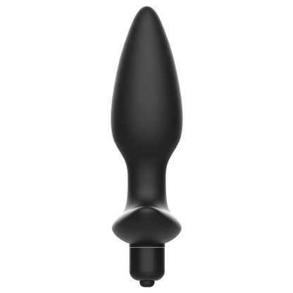 ADDICTED TOYS Vibrating Anal Plug Massager, black, with prostate stimulator feature.