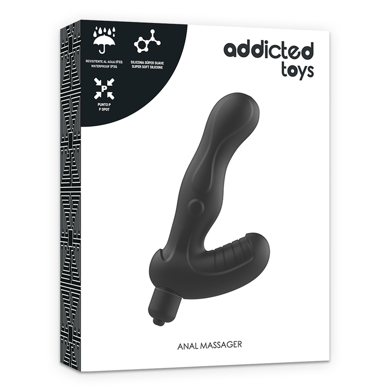 Close-up do estimulador anal de próstata ADDICTED TOYS P-Spot Vibe de silicone.