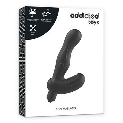 Close-up do estimulador anal de próstata ADDICTED TOYS P-Spot Vibe de silicone.